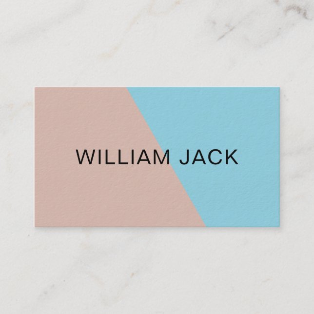 Pastel Mint Minimal Dual Tone Business Style Card (Front)