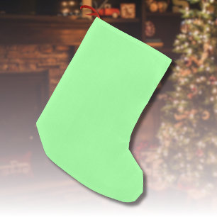 Pastel Mint Solid Colour Classic Elegant Small Christmas Stocking