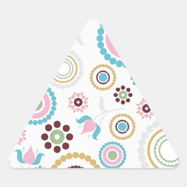 Pastel Mod Triangle Sticker (Front)