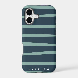 pastel modern wave stripes monogram