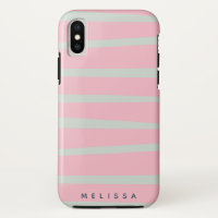 pastel modern wave stripes monogram