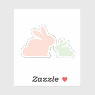 Pastel Mom & Babie Rabbit For Easter Day