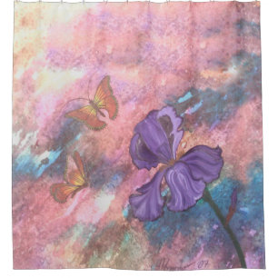 Pastel Monarchs Shower Curtain