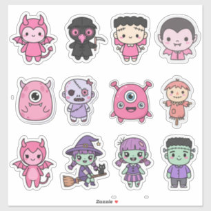 Pastel Monster Squad Sticker Pack