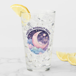 Pastel Moonlit Night – Dreamy Crescent Moon Glass