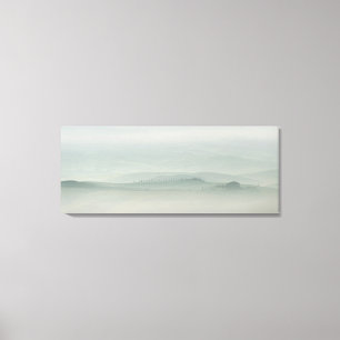 Pastel morning in foggy Tuscany Canvas Print