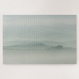 Pastel morning in foggy Tuscany Jigsaw Puzzle