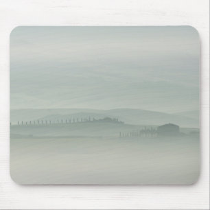 Pastel morning in foggy Tuscany Mouse Pad