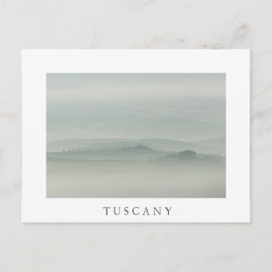 Pastel morning in foggy Tuscany Postcard