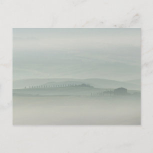 Pastel morning in foggy Tuscany Postcard