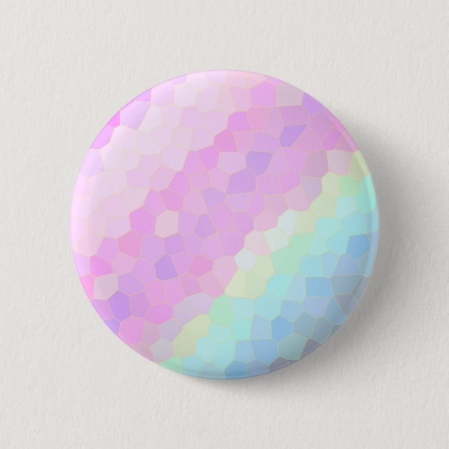 Pastel Mosaic 2 Inch Round Button (Front)
