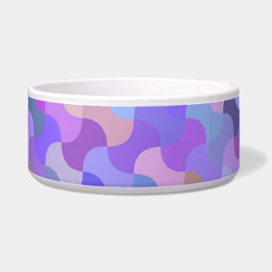 pastel mosaic cat food bowl