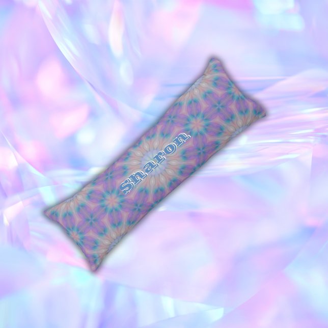 Pastel Mother of Pearl Pattern Name Monogram | Body Pillow (Creator Uploaded)