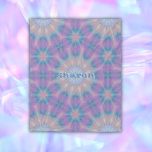 Pastel Mother of Pearl Pattern Name Monogram   Fleece Blanket