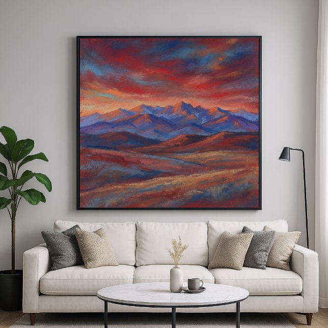 Pastel Mountain Range - Impressionistic Style Poster (Creator Uploaded)