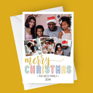 Pastel Multi-Photo Christmas Photo Card