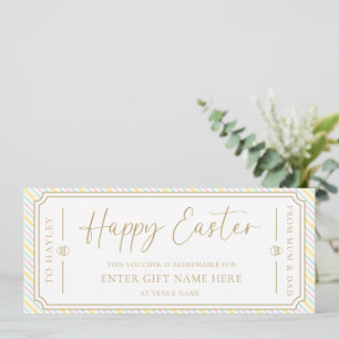 Pastel Multi Stripe Bonne Carte cadeau de Pâques