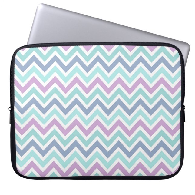 Pastel Multicolor Chevron Pattern 2 Laptop Sleeve (Front)