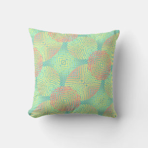Pastel Multicolored Pattern Throw Pillow