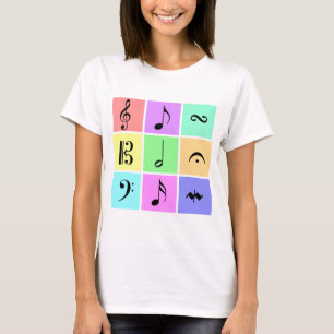 pastel music symbols T-Shirt