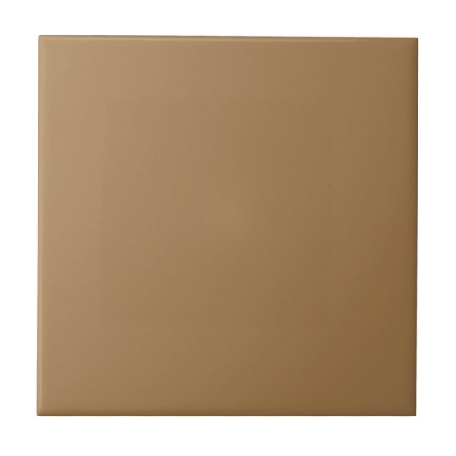 Pastel Mustard Brown Solid Color Tile (Front)