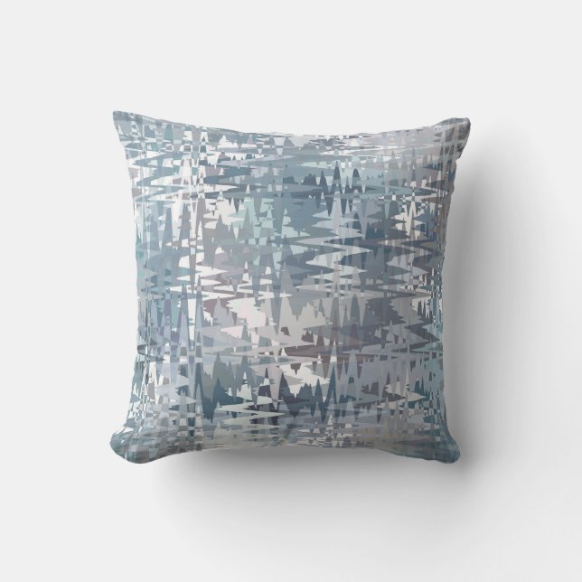 Pastel Muted Colour Abstract Pattern Throw Pillow (Front)