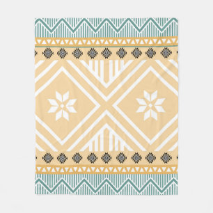 Pastel Native Fabric Seamless Pattern,  Thai Nativ Fleece Blanket