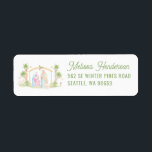 Pastel Nativity Christmas<br><div class="desc">This return address label design has a pastel color palette and features a nativity scene with baby Jesus in a manger. You can add your name and return address. 
If you have any questions or need help customizing this label,  please reach out. I'm happy to help.</div>