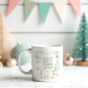 Pastel Nativity Glory to the Newborn King Coffee Mug