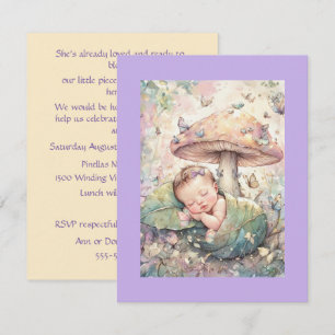 Pastel Nature Baby Shower Digital Download Invite 