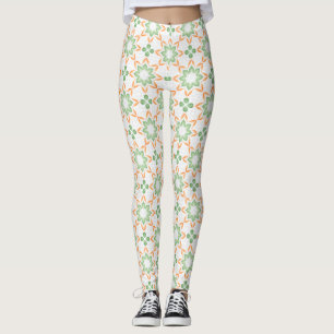 Pastel Nature-Inspired Printed Fashion Leggings