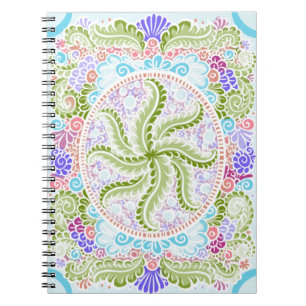 Pastel Nature Mandala Art Notebook