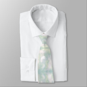 pastel nature watercolor mint green pattern tie