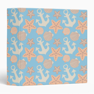 Pastel Nautical Pattern Binder