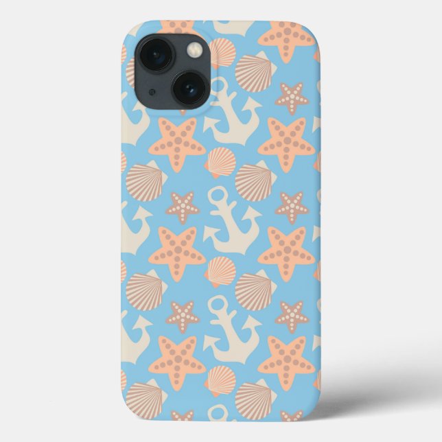 Pastel Nautical Pattern Case-Mate iPhone Case (Back)