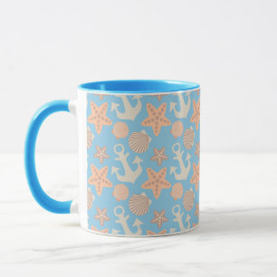 Pastel Nautical Pattern Mug