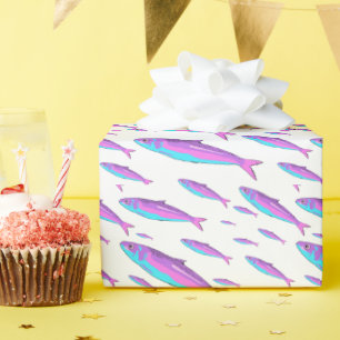 Pastel Neon Sardines Wrapping Paper