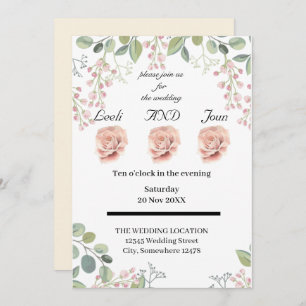 pastel neutral colours invitation