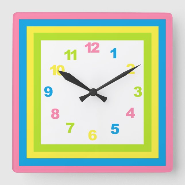 Pastel Nursery Clock (Front)