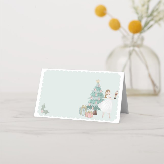 Pastel Nutcracker Baby Shower Place Card (Front)