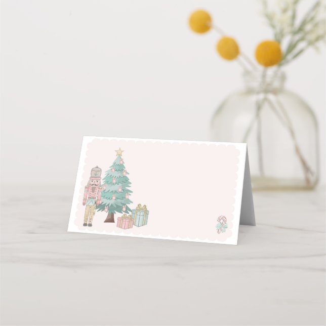 Pastel Nutcracker Baby Shower Place Card (Front)