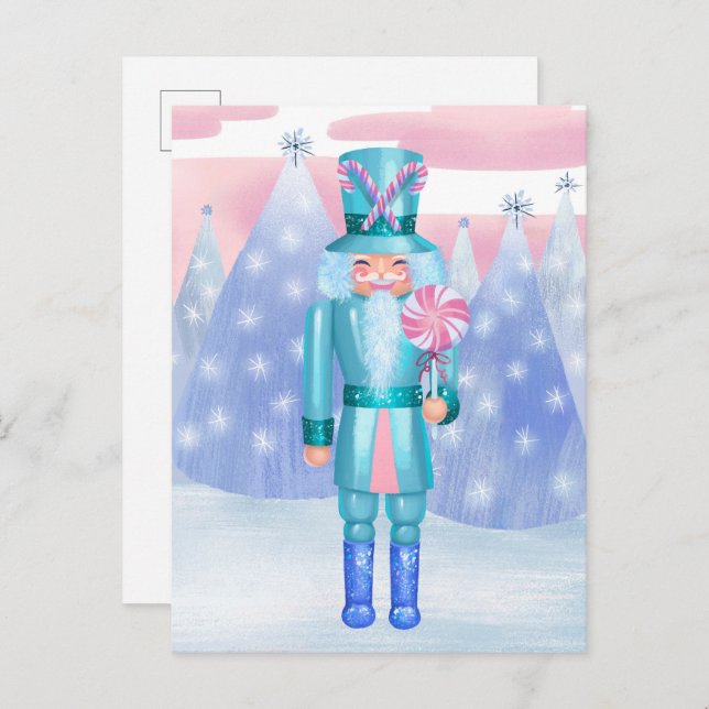 Pastel Nutcracker Candy King Postcard (Front/Back)