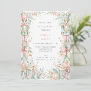 Pastel Nutcracker Christmas Couples Shower Invitation