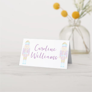 Pastel Nutcracker Christmas Place Card