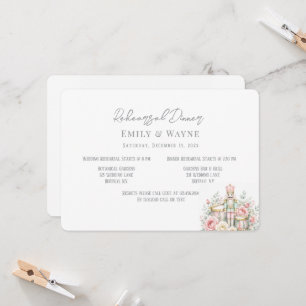 Pastel Nutcracker Christmas Rehearsal Dinner Invitation