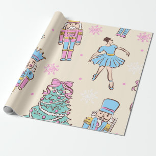 Pastel Nutcracker Christmas Wrapping Paper