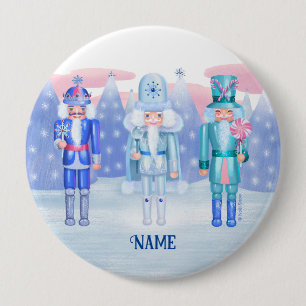 Pastel Nutcracker Kings 4 Inch Round Button