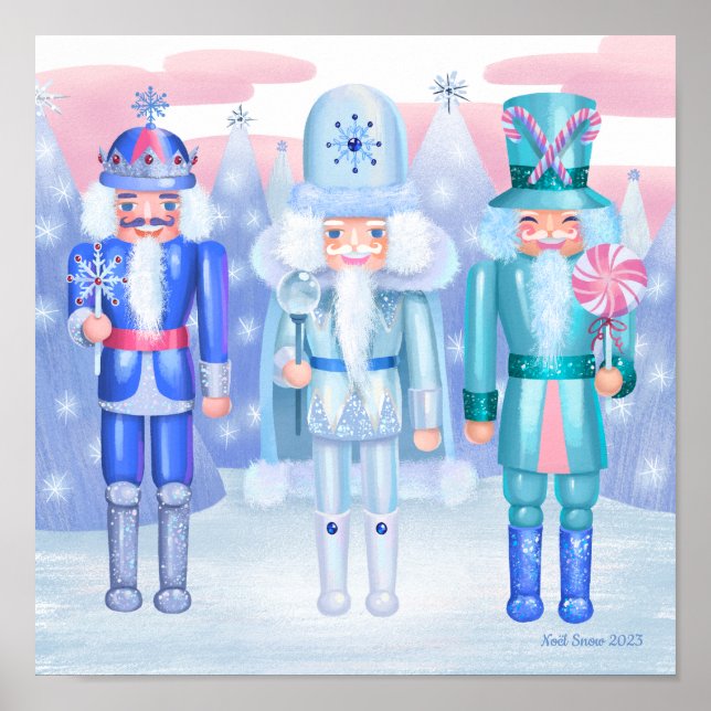 Pastel Nutcracker Kings Art Print (Front)