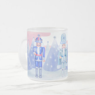 Pastel Nutcracker Kings Frosted Glass Coffee Mug