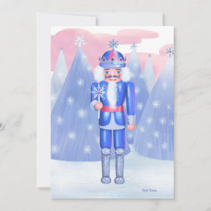 Pastel Nutcracker Snowflake King DIY Blank Invitation